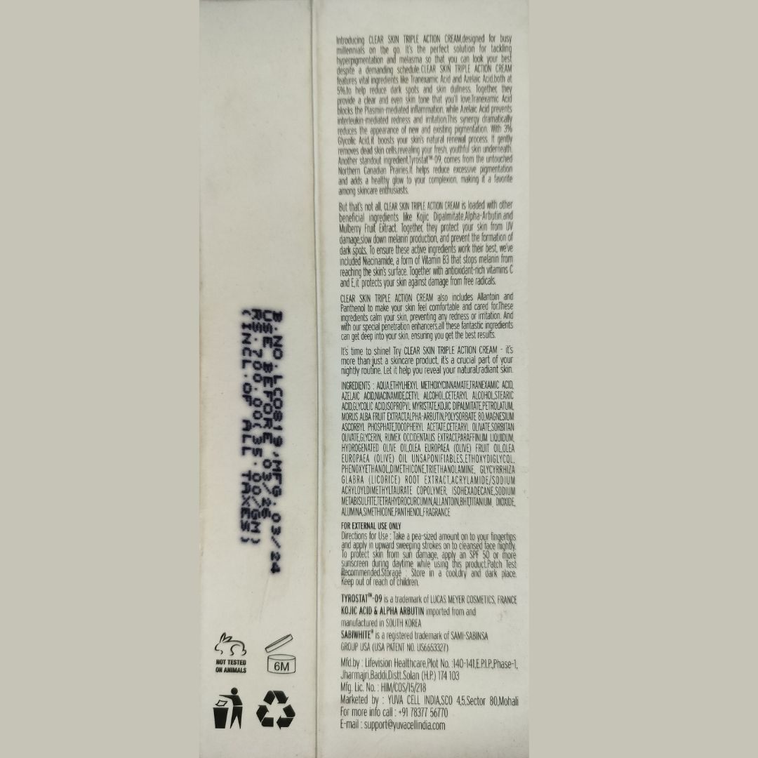 YuvaCell Clear Skin Blemish-Free Night Cream - Image 4